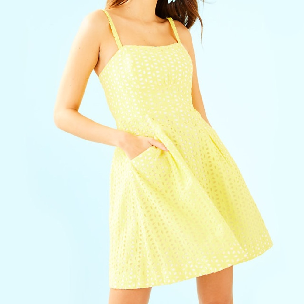 NEW Lilly Pulitzer Yellow Blossom Dress—6